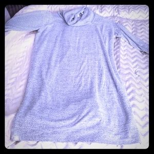 Soft Gap Draped  Turtleneck  Dress